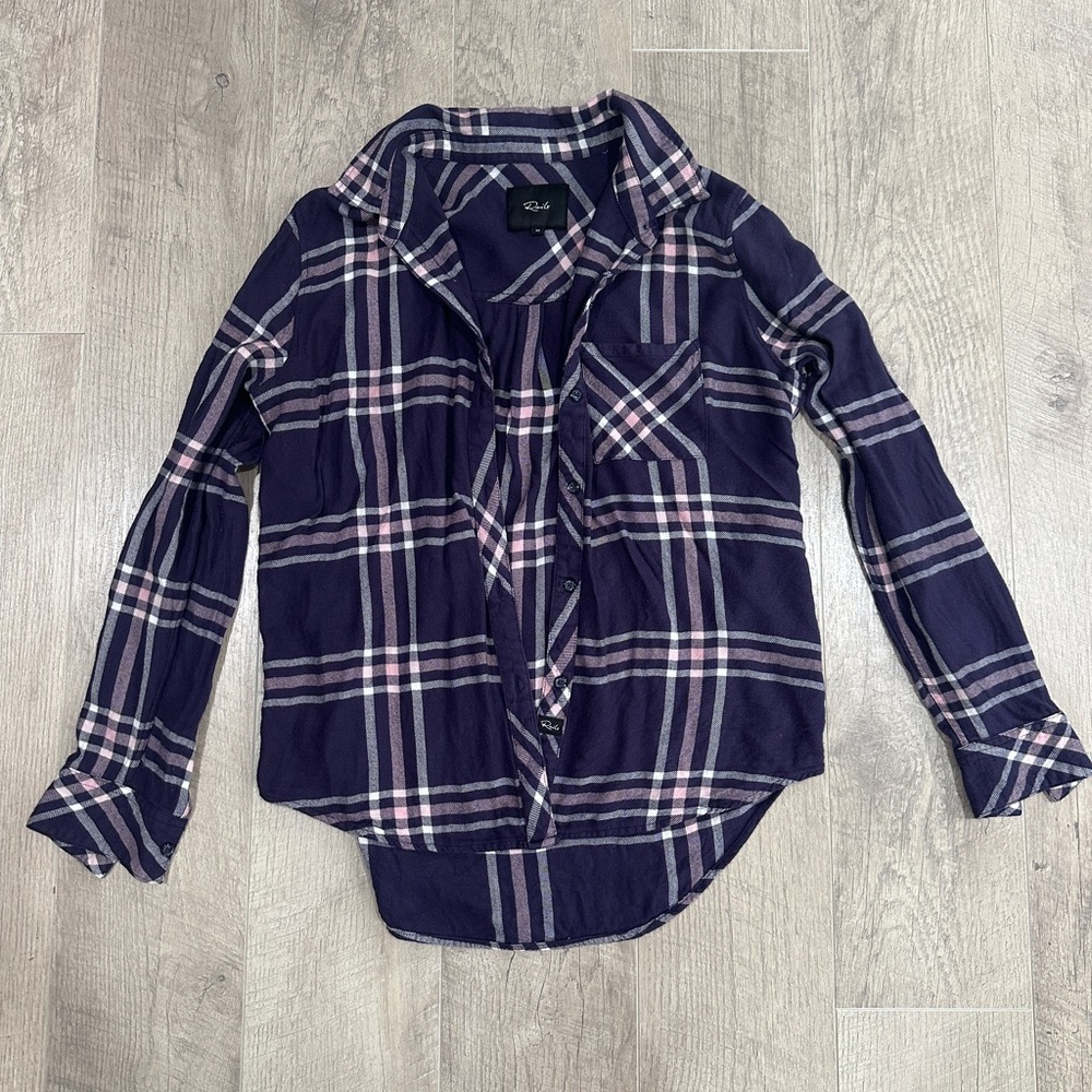 Rails Women’s Plaid Shirt - Purple and Light Pink